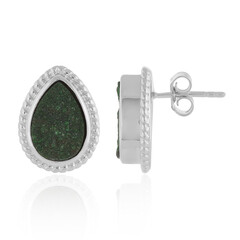 Orecchini in argento con Uvarovite