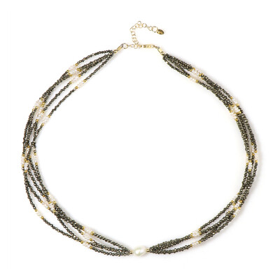 Collana in argento con Perla d'Acqua Dolce Bianca (Riya)