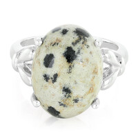 Anello in argento con Diaspro Dalmata