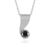 Collana in argento con Diamante Nero