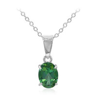 Collana in argento con Topazio Verde Farfalla