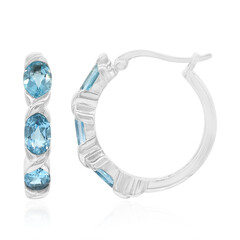 Orecchini in argento con Topazio Blu Svizzero