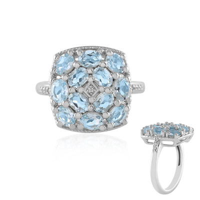 Anello in argento con Topazio Blu Cielo