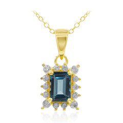 Collana in argento con Topazio Blu Londra
