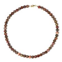 Collana in argento con Diaspro Pelle di Leopardo
