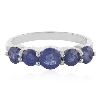 Anello in argento con Zaffiro Blu del Madagascar