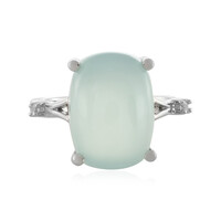 Anello in argento con Calcedonio Acqua