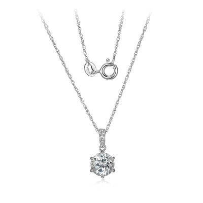 Collana in argento con Topazio Bianco