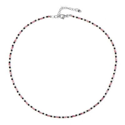 Collana in argento con Quarzo Fragola