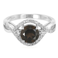 Anello in argento con Quarzo Fumè