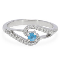Anello in argento con Apatite Blu Neon