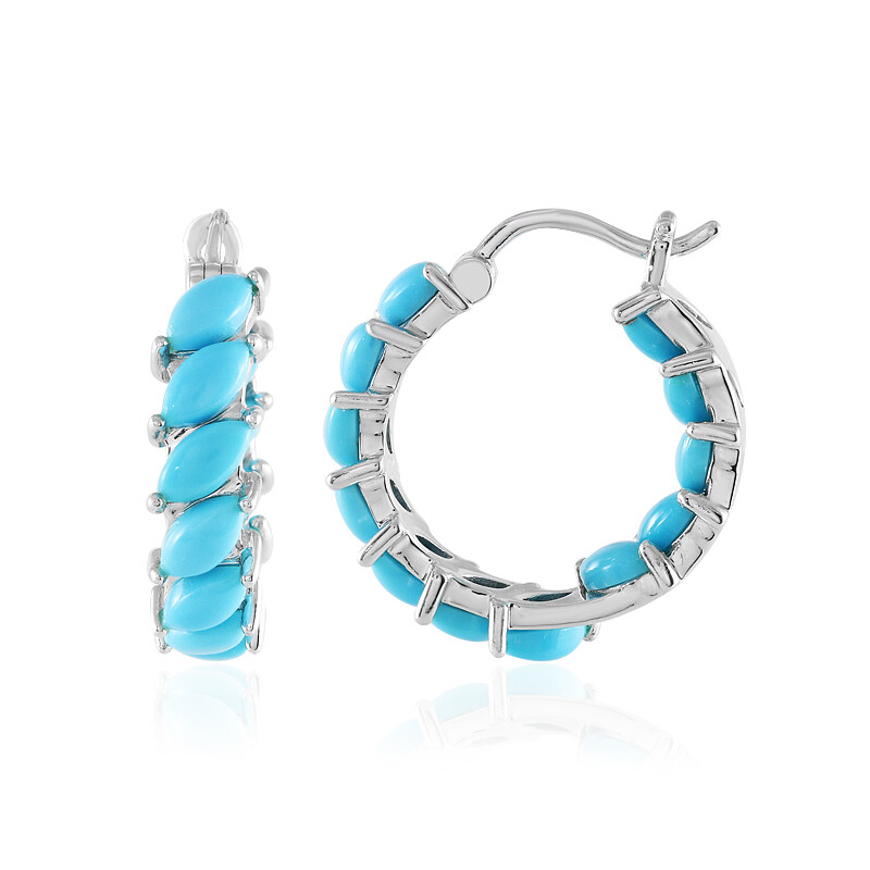 Argento 925 Orecchini Celtici con Nodo Celtico e Turchesi - Orecchini Ipoallergenici per Donne e Ragazze
