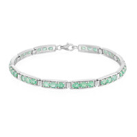 Bracciale in argento con Smeraldo Zambia