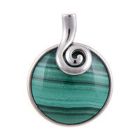 Ciondolo in argento con Malachite