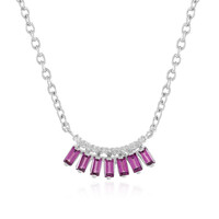 Collana in argento con Rodolite