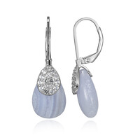 Orecchini in argento con Agata Blue Lace