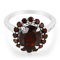 Anello in argento con Granato Mozambico