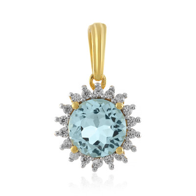 Ciondolo in argento con Topazio Blu Cielo