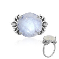 Anello in argento con Pietra di Luna Arcobaleno
