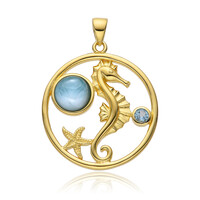 Ciondolo in argento con Larimar
