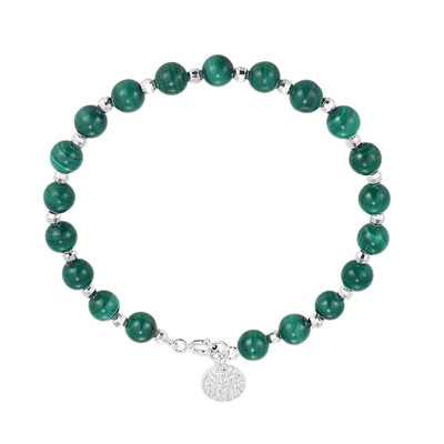 Bracciale in argento con Malachite