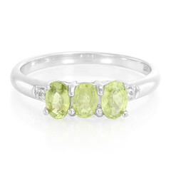 Anello in argento con Zaffiro Verde