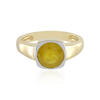 Anello in argento con Zaffiro Giallo del Madagascar