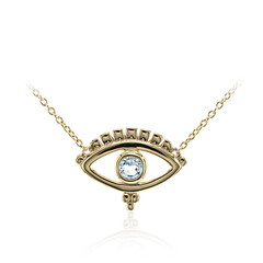 Collana in argento con Topazio Blu Cielo