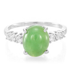 Anello in argento con Crisoprasio Imperiale