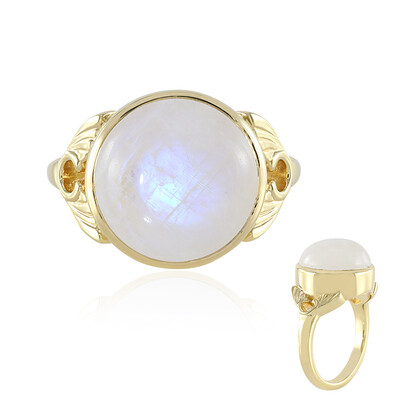 Anello in argento con Pietra di Luna Arcobaleno