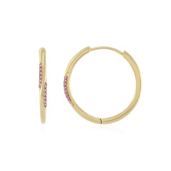 Orecchini in argento con Zaffiro Rosa