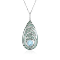 Collana in argento con Topazio Blu Cielo (Adela Silber)