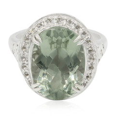 Anello in argento con Ametista Verde Esperanza