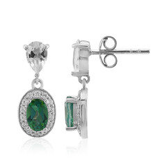 Orecchini in argento con Topazio Verde Farfalla