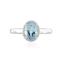 Anello in argento con Topazio Blu Cielo