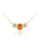 Collana in oro con Zaffiro Arancione Ban Ka Cha