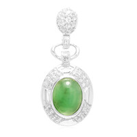 Ciondolo in argento con Crisoprasio Imperiale