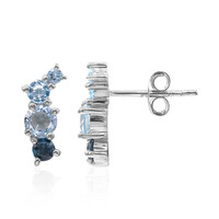 Orecchini in argento con Topazio Blu Cielo