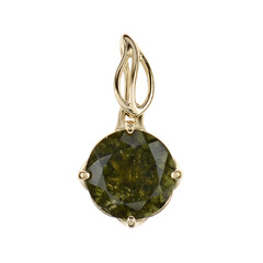 Ciondolo in oro con Moldavite