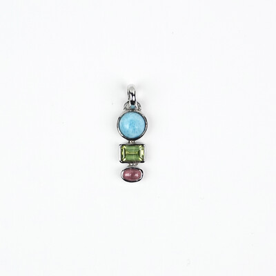 Ciondolo in argento con Larimar