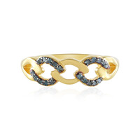 Anello in argento con Diamante Blu SI1