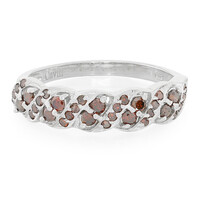 Anello placcato in platino con Diamante Fancy