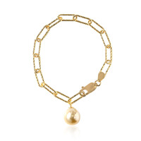 Bracciale in argento con Perla Dorata dei Mari del Sud Kabira (TPC)