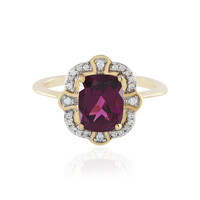 Anello in oro con Granato Magenta