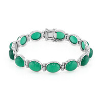 Bracciale in argento con Onice Verde