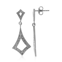 Orecchini in argento con Diamante I2 (I)