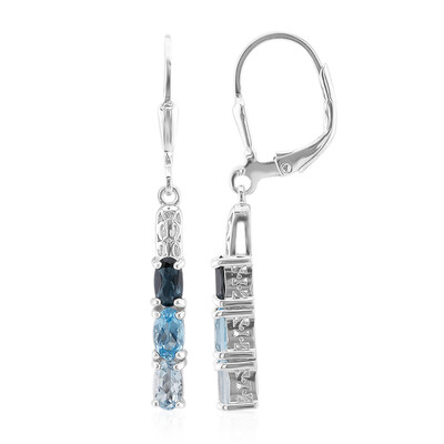 Orecchini in argento con Topazio Blu Londra