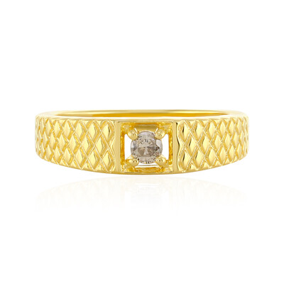 Anello in argento con Diamante Champagne I4