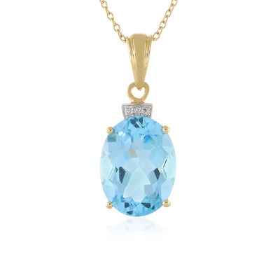 Collana in argento con Topazio Blu Cielo