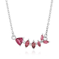 Collana in argento con Tormalina Rosa